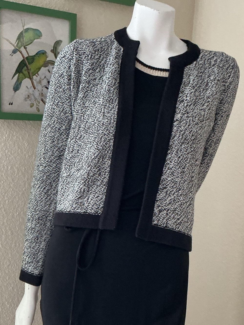 Loft Outlet Black-White Cardigan